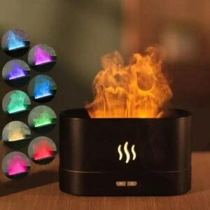 Black Big FH2 Flame Aroma Humidifier Diffuser Lamp for room freshener