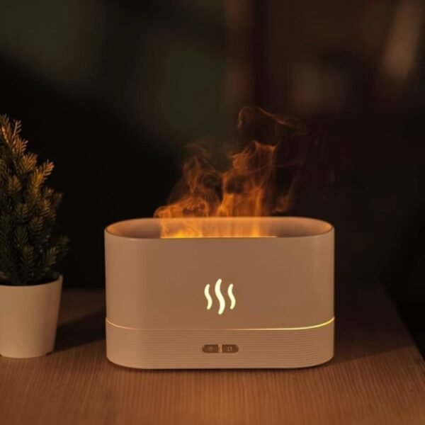 White Big FH2 Flame Aroma Humidifier Diffuser Lamp for room freshener - Image 4