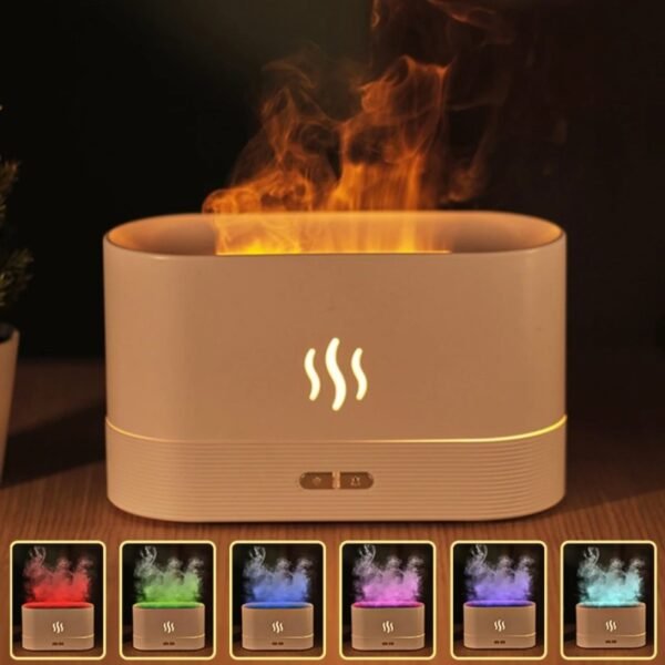 White Big FH2 Flame Aroma Humidifier Diffuser Lamp for room freshener - Image 3